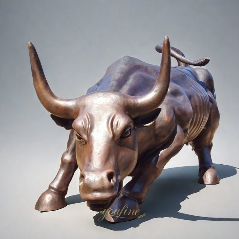 Fine Cast Charging Bull Sculpture Replica for Sale BOK1-045