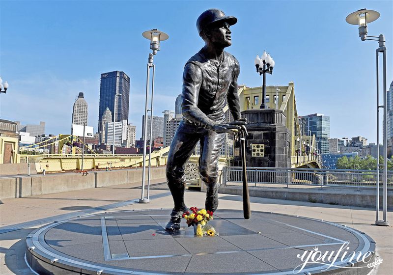 Description of Baseball Player Garden Statue