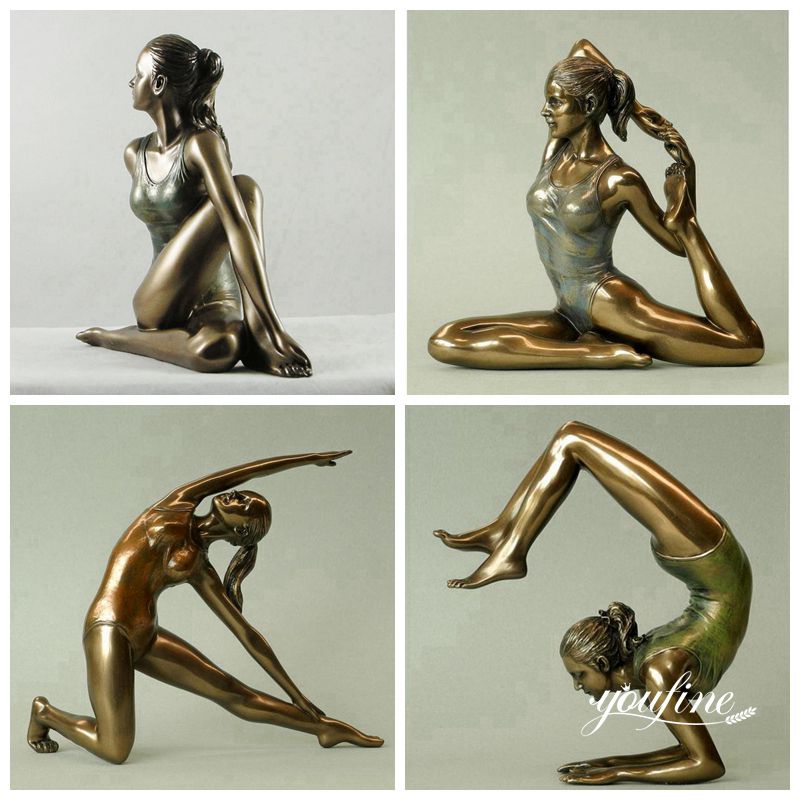 bronze yoga sculpture