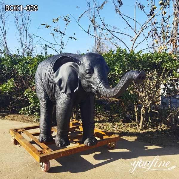 Life Size Bronze Elephant Statue Outdoor Decor for Sale BOK1-059