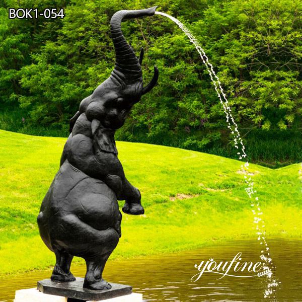 Bronze Outdoor Elephant Water Fountain Garden Art Decor BOK1-054