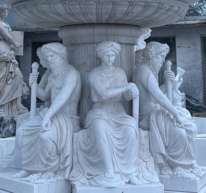fountain with statue-YouFine Sculpture (1)