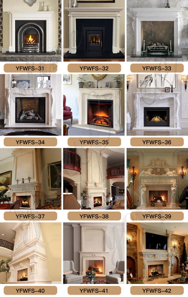 french marble fireplace mantel (2)