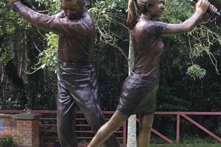 outdoor golf statues