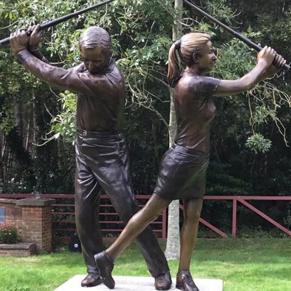 Why choose bronze outdoor golf Statue for your yard?