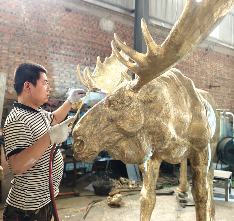 life size moose statue casting process