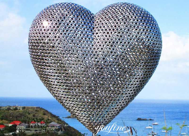 metal heart sculpture