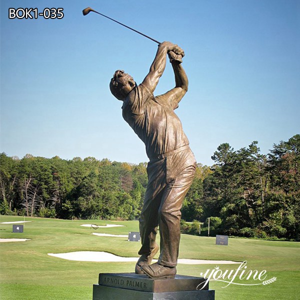 Bronze Outdoor Golf Statue Memorial Arnold Palmer Art Decor for Sale BOK1-035