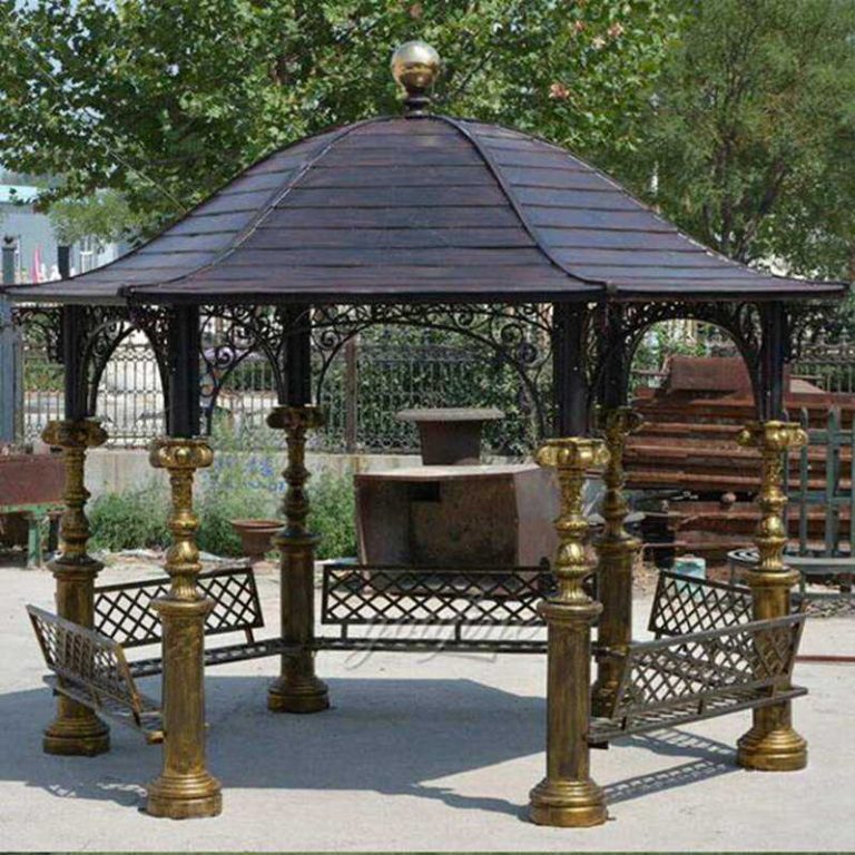 Iron GazeboWrought Iron Garden Gazebos & PergolasYouFine Sculpture