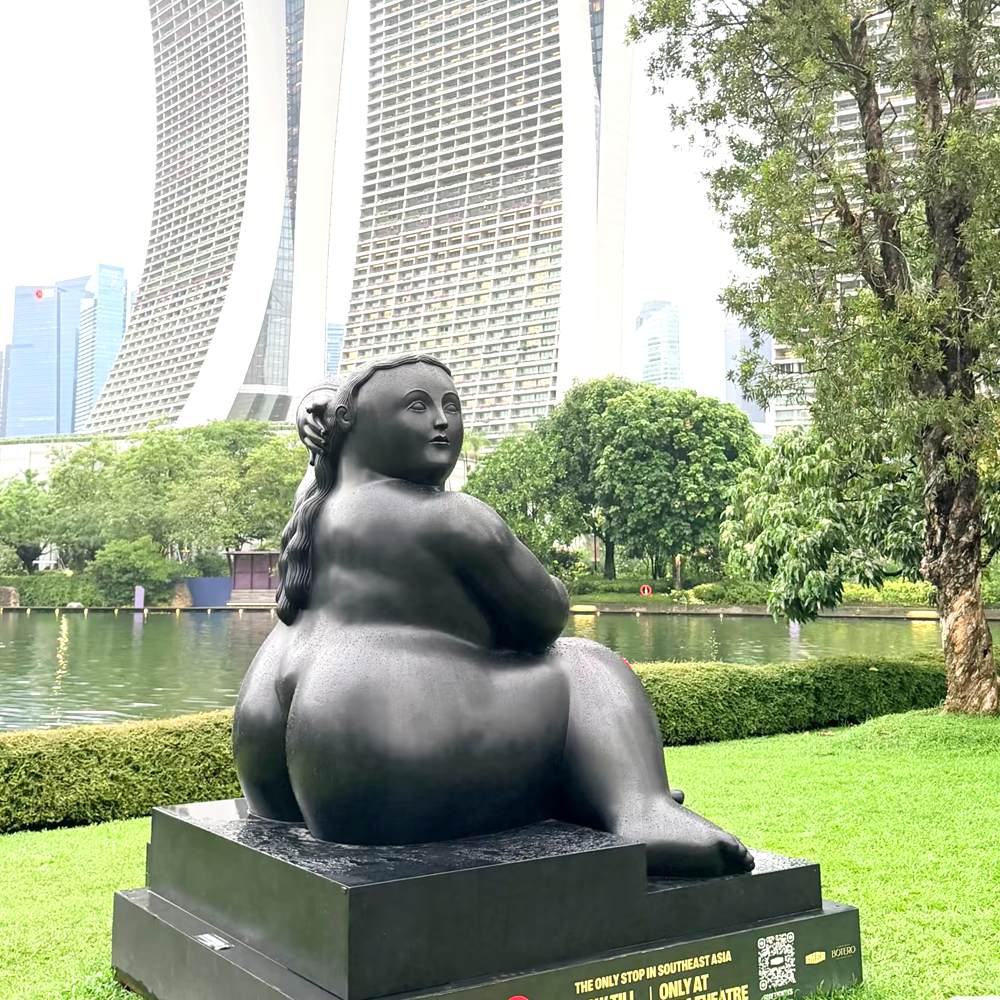 Botero Fat Seated Woman Statue