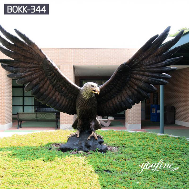 Life Size Bronze Giant Eagle Statue Garden Decor Factory Supply BOKK-344