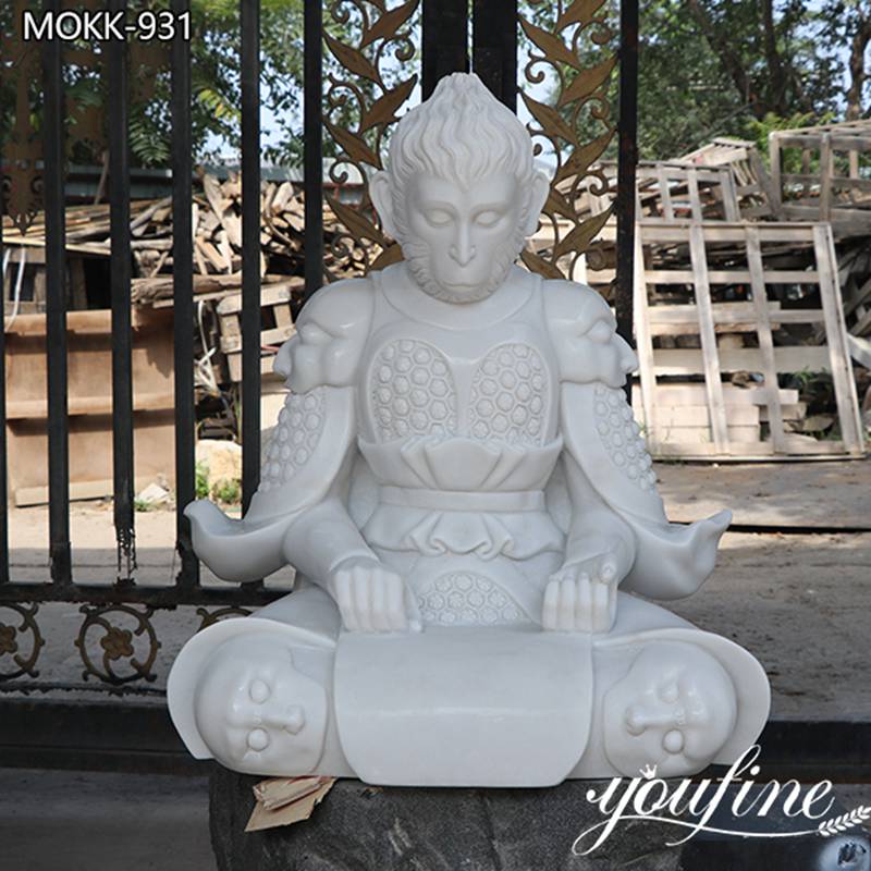 Marble Life Size Monkey King Statue Chinese Mythology Figure Supplier MOKK-931 (1)