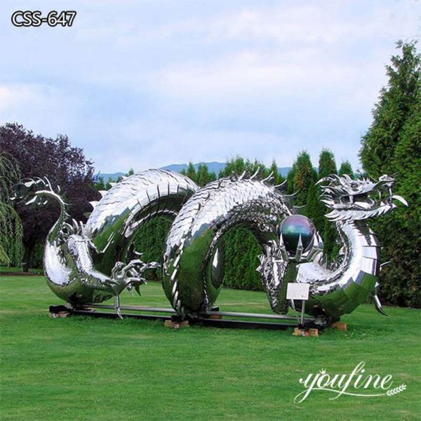 Outdoor Metal Dragon Sculpture Stainless Steel Art Decor for Sale CSS-647