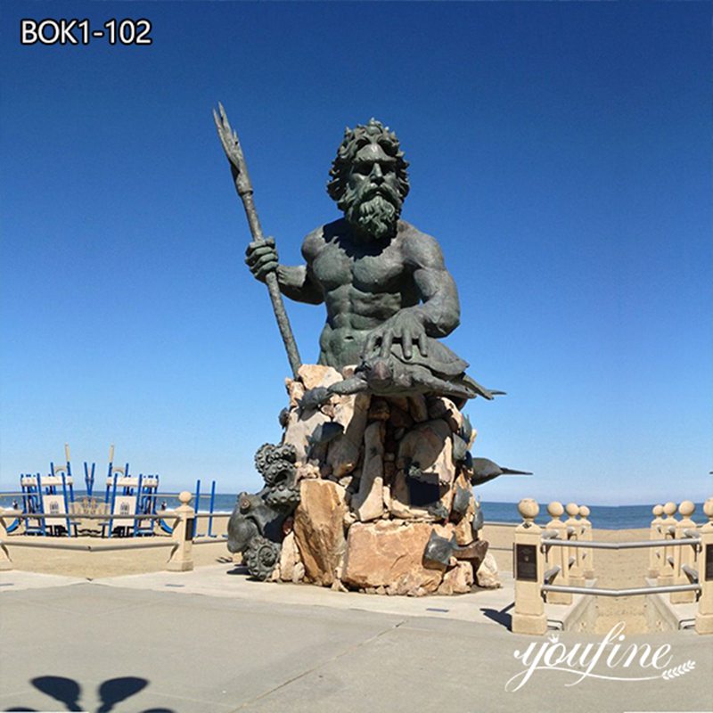 Life-Size Bronze Poseidon Statue in the Sea Ocean Decor BOK1-102
