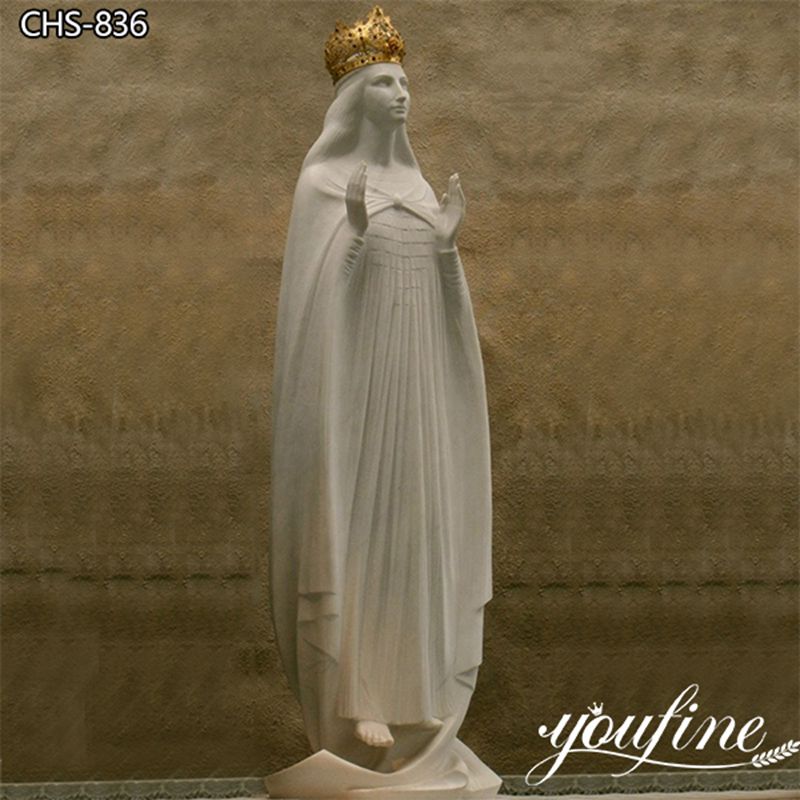 White Marble Our Lady of Knock Statue Religious Decor for Sale CHS-836