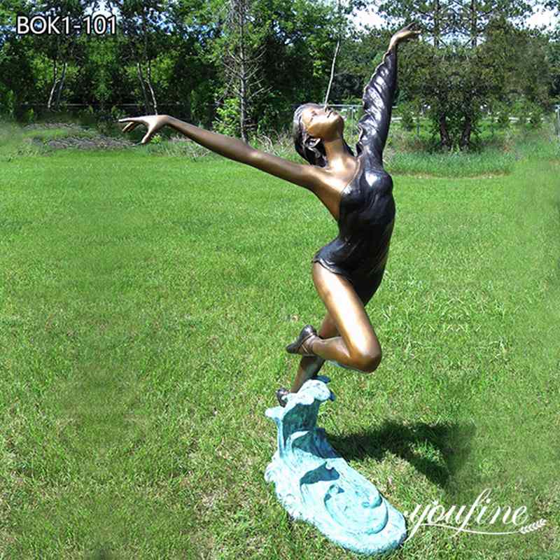 Bronze Life-size Ballerina Garden Statue Dancing Girl Outdoor BOK1-101