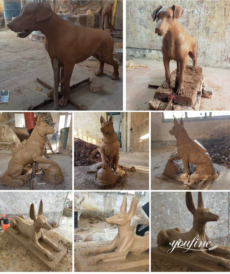 dog statues for front porch -YouFine Sculpture (3)