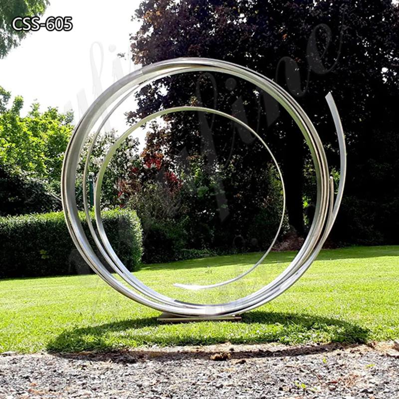 Stainless Steel Modern Famous Abstract Sculpture Urban Circle  Art  CSS-605