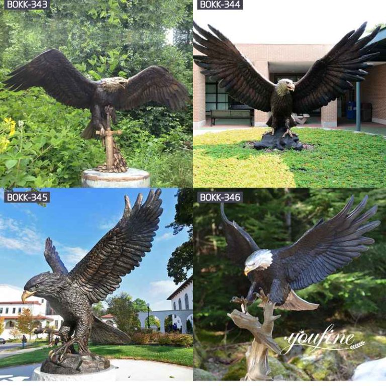 Life Size Bronze Giant Eagle Statue Garden Decor Factory Supply BOKK
