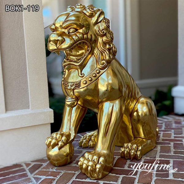 Gold Lion Statue Description