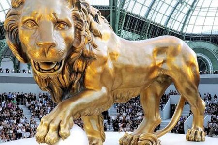 Bronze Large Gold Lion Statue Chanel Brand’s Spiritual Animal BOK1-118