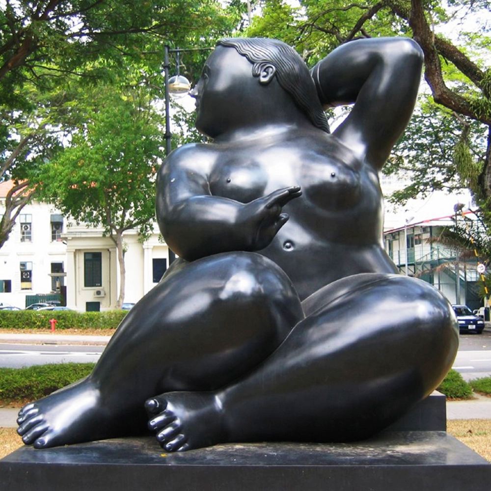 large Botero Fat Seated Woman Statue