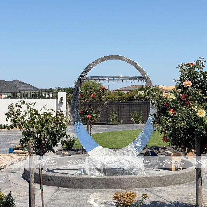 large metal outdoor fountain  feedback from American client 