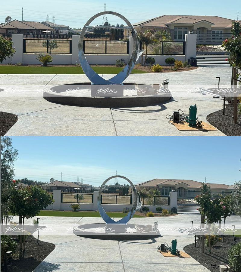  metal outdoor fountain sculpture feedback