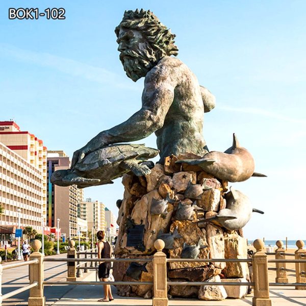 large poseidon statue