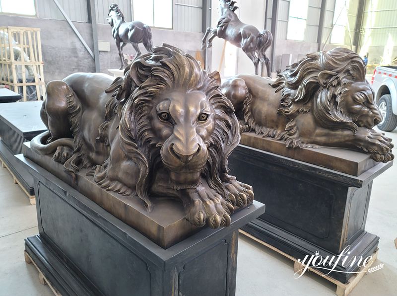 Lion Statue Lying Down Description: