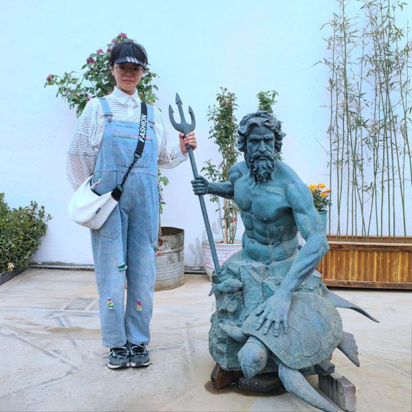 poseidon bronze statue
