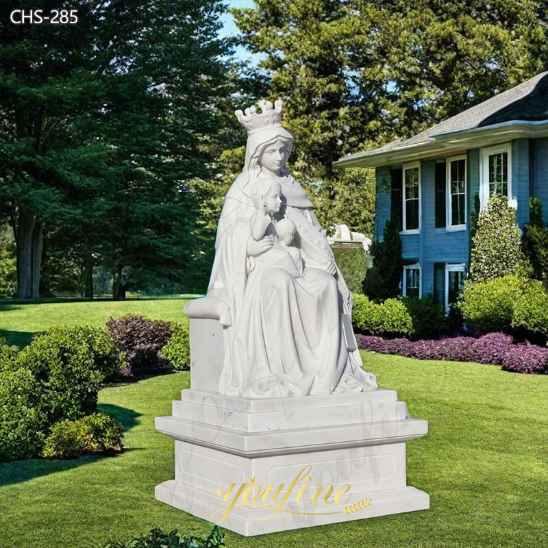 sitting Virgin Mary with Baby Jesus Statue
