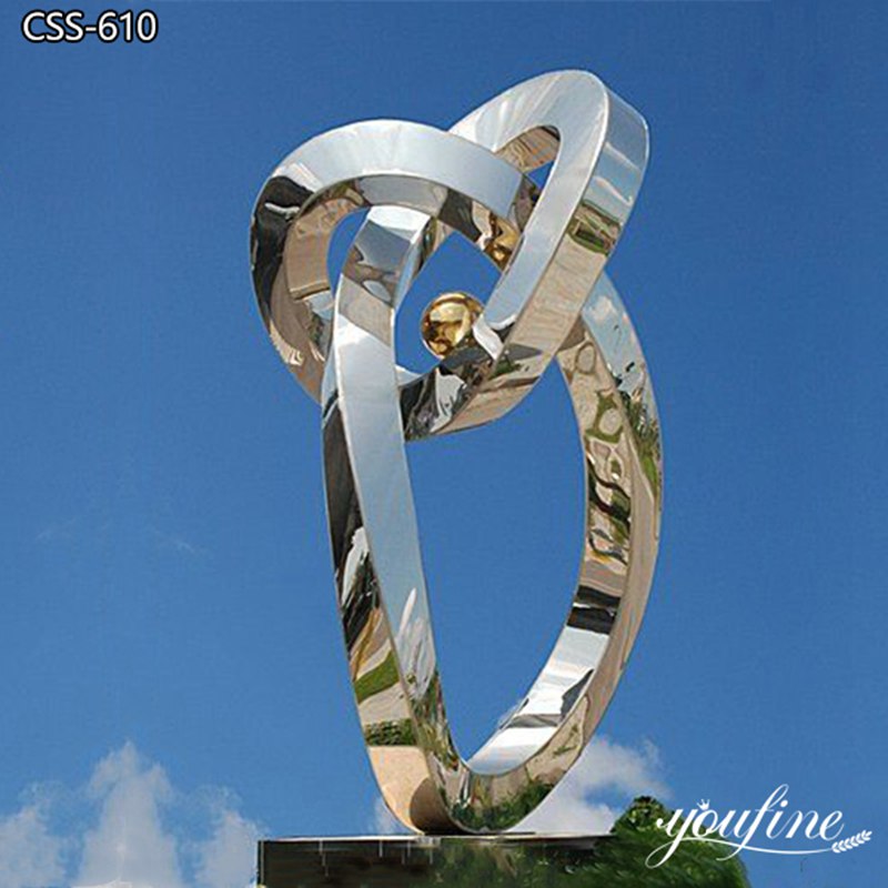 Large Stainless Steel Sculpture Mobius Ring Garden Art CSS-610