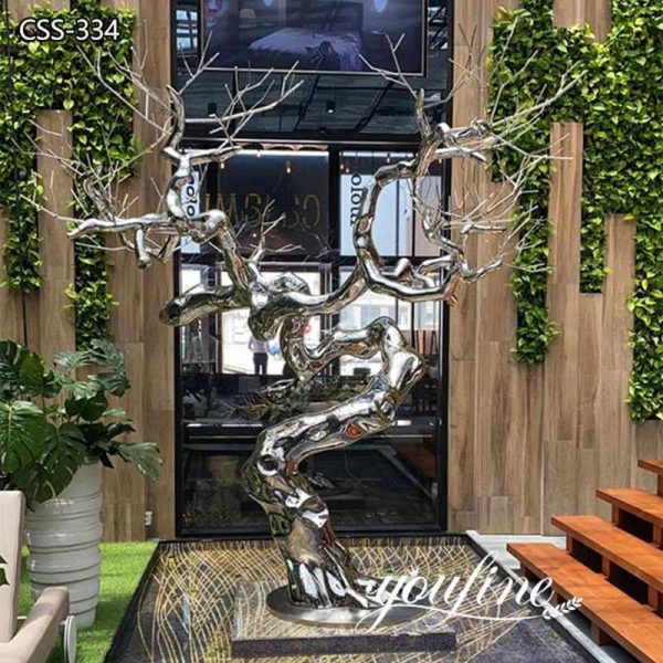 Free Standing Metal Tree Sculpture Details: