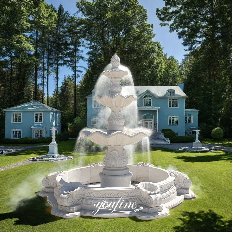3 tier marble fountain