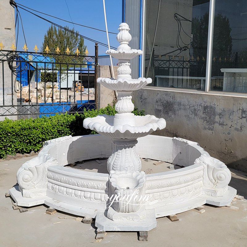 3 tier white fountain