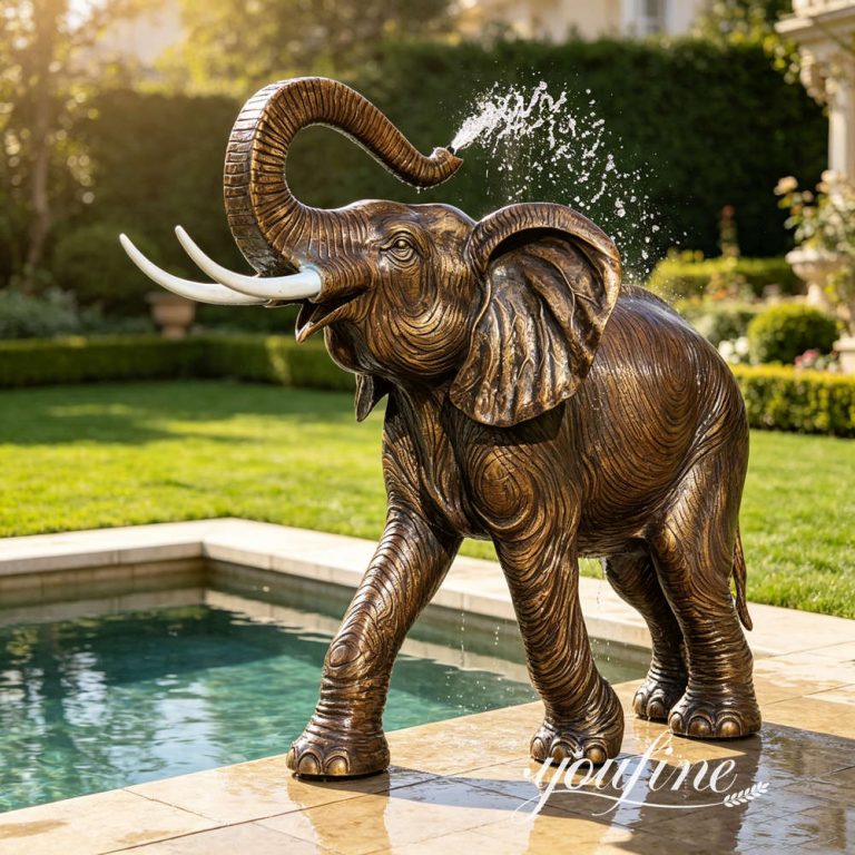 Bronze Elephant Water Fountain BOK1-051