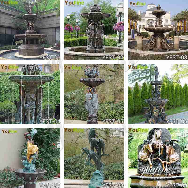 Bronze water fountain for sale-YouFine Sculpture (4)
