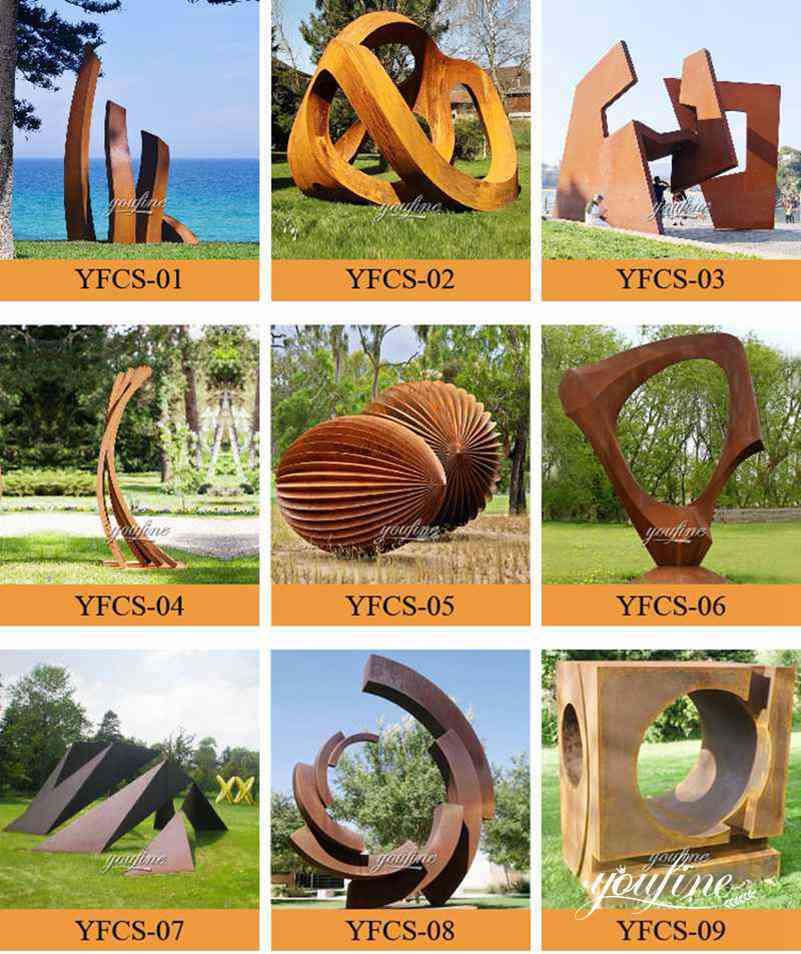 Corten Garden Sculpture-YouFine Sculpture (1)