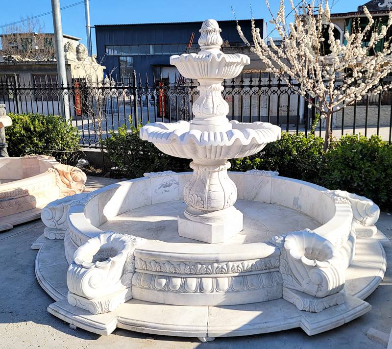 Elegant stone fountain