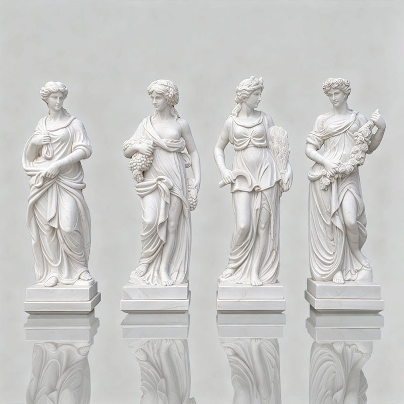 Outdoor Garden Four Seasons Marble Statues for Sale MOKK-691