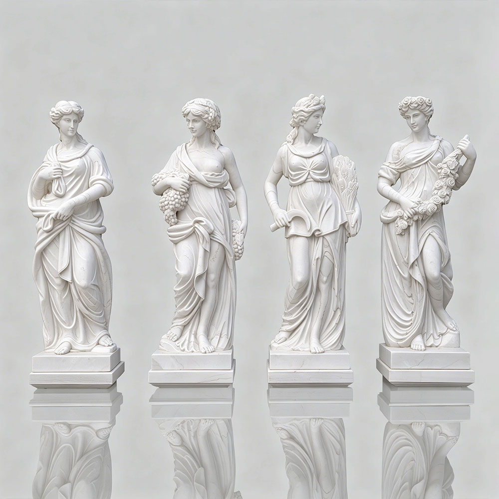 Outdoor Garden Four Seasons Marble Statues for Sale MOKK-691