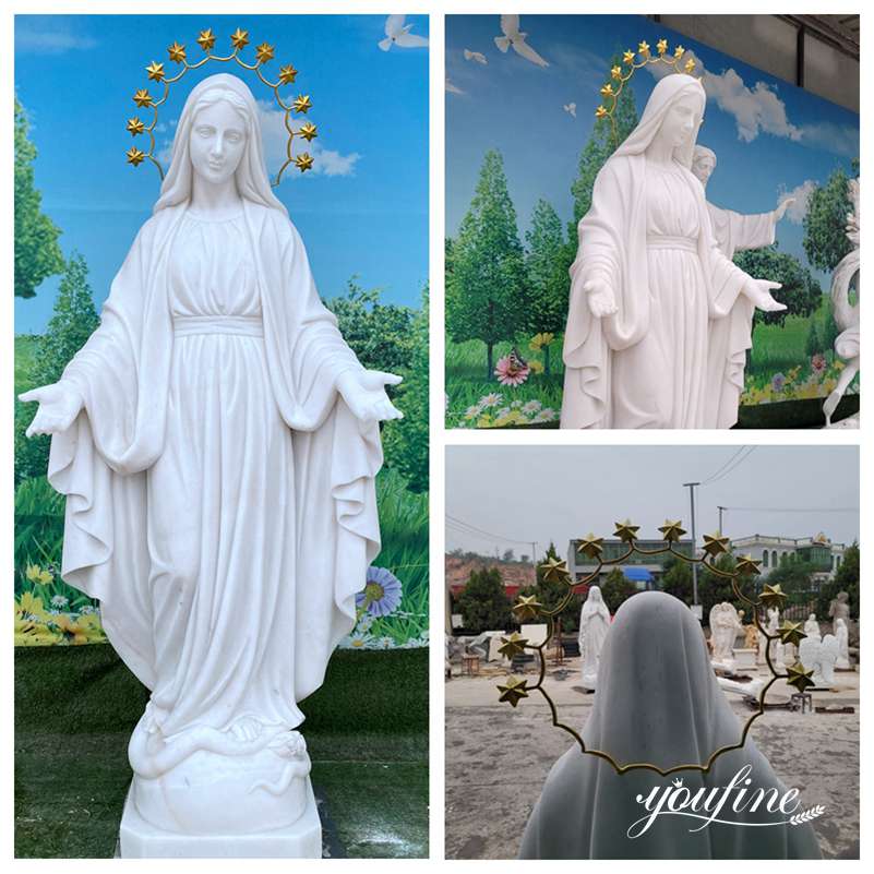 Marble Mother Mary Statue for Sale-YouFine Sculpture (1)