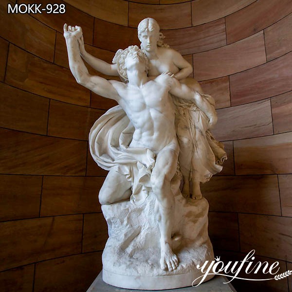 Classic Marble Mercury and Psyche Sculpture Art Collection for Sale MOKK-928