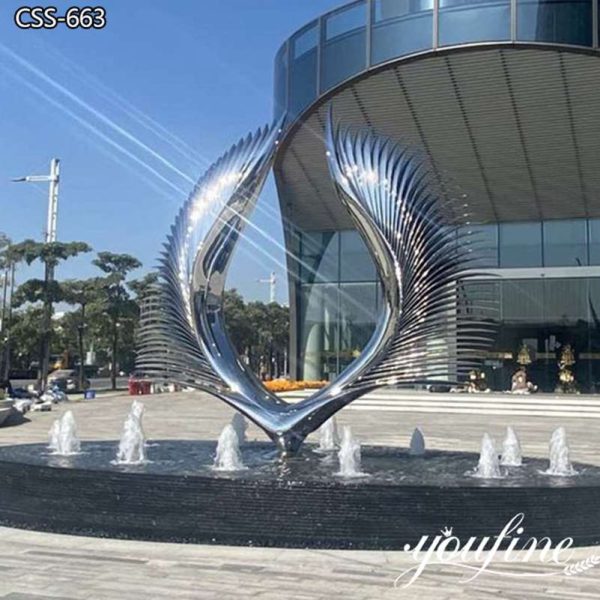 Metal Angel Wings Sculpture-YouFine Sculpture (4)