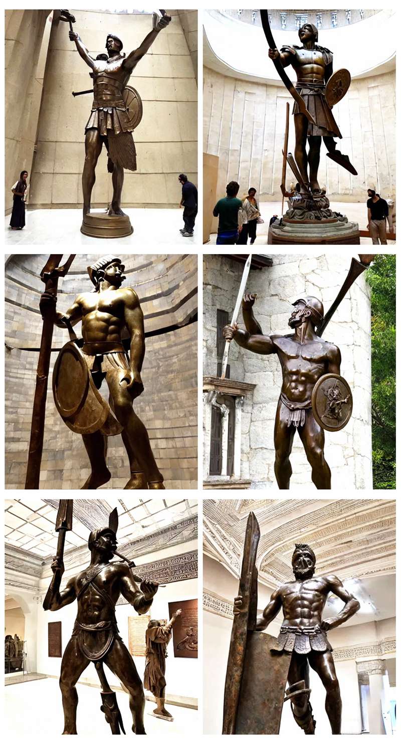 Spartan warrior statues