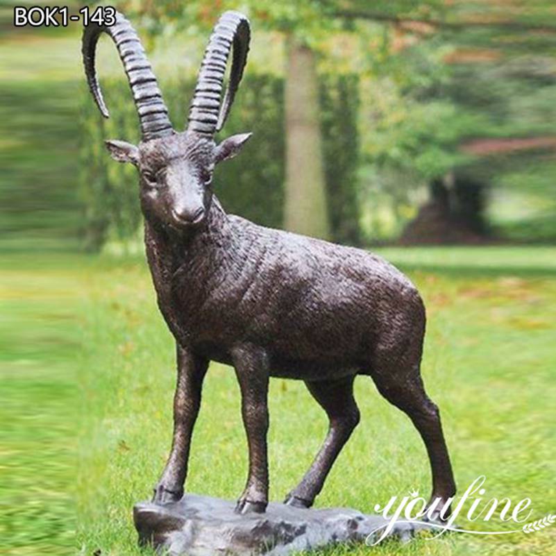 Life Size Bronze Goat Statue Forest Decor for Sale BOK1-143