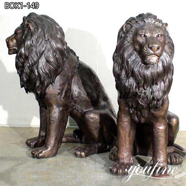 antique bronze lion statue-YouFine Sculpture (7)