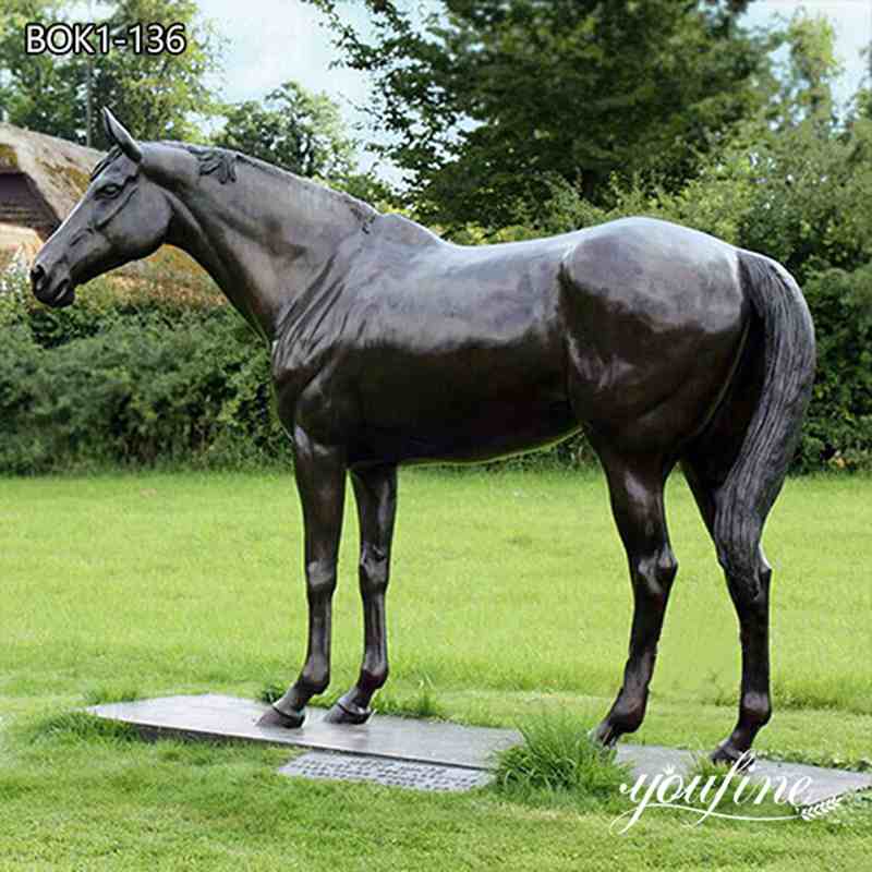 Life Size Bronze Arabian Horse Statue Racecourse Decor for Sale BOK1-136