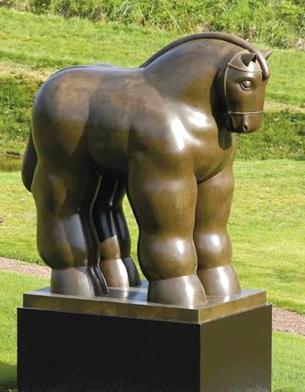 botero bronze horse sculpture for garden decor
